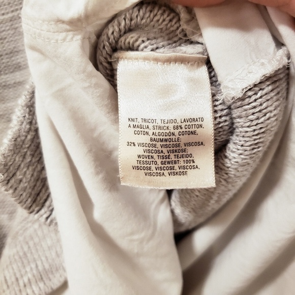 Anthropologie Moth Gray Layered Aselin Pullover - Picture 5 of 6